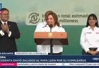 Dina Boluarte saluda al "papa León XIV" por su cumpleaños