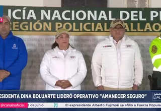 Dina Boluarte lideró operativo Amanecer Seguro a nivel nacional: Estamos respirando en la nuca a los delincuentes