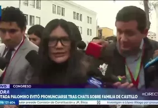 Diputada Catherin Palomino evita responder por chats sobre familia de Pedro Castillo