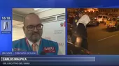 Accidente en Javier Prado: director del SAMU señala que al minuto del impacto, se atendió - Noticias de javier-llaque