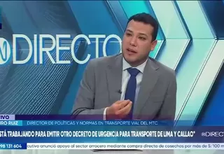 Director de Políticas y Normas de Transporte Vial del MTC: Subsidio busca evitar alza de pasajes