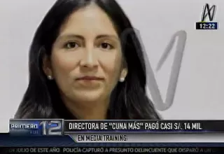 Cuna Más: directora gastó casi S/14 mil en curso de media training