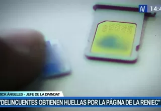 Divindat: Delincuentes obtienen huellas por página de Reniec