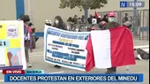 Maestros protestaron en exteriores del Ministerio de Educación - Noticias de marcelo-gallardo