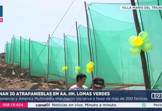 El Comercio y América Multimedia donan 30 atrapanieblas a familias de VMT