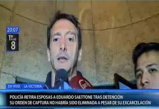 Edu Saettone fue liberado de nuevo por la PNP tras última captura