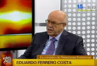 Eduardo Ferrero: Perú espera una respuesta más clara de Chile