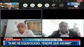 Eduardo González sobre designación de Salaverry: "Si me equivoqué tendré que asumir" - Noticias de confinamiento