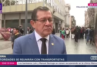 Eduardo Salhuana cuestiona exclusión de dirigentes del transporte