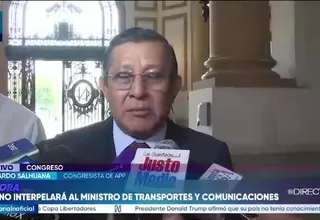 Eduardo Salhuana pide que Alfaro aclare denuncia: Si no desvirtúa las imputaciones el gobierno tiene que tomar las medidas