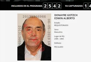 Edwin Donayre fue incluido en la lista de los más buscados del Mininter