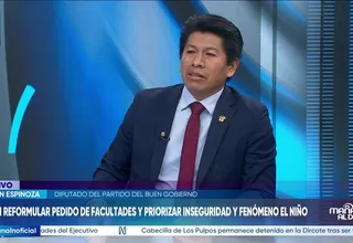 Edwin Espinoza pide retirar temas no urgentes del pedido de 66 facultades