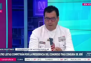 Edwin Martínez respalda a María del Carmen Alva: No es un rostro socialmente aceptable, pero necesitamos ordenar el país