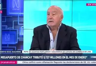 Ego Aguirre: Puerto de Chancay es privado y no afecta soberanía