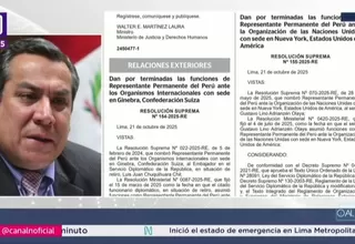 Ejecutivo cesa a Adrianzén, Sardón y Chuquihuara como representantes diplomáticos