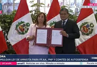 Ejecutivo promulga ley de amnistía para FF. AA. , PNP