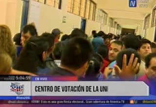 Elecciones 2016: el centro de votación de la UNI se va organizando