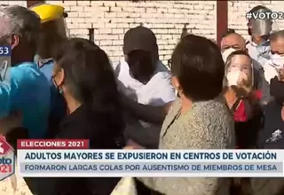 Elecciones: Se registró aglomeración en locales de votación a los que acudieron adultos mayores