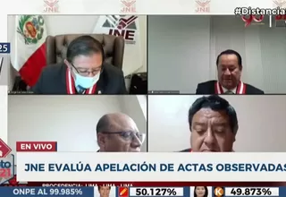 Elecciones 2021: JNE evaluó apelación de actas observadas