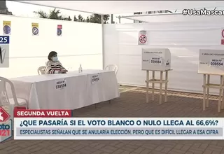 Elecciones 2021: ¿Qué sucedería si el voto blanco o nulo llega al 66.6% en segunda vuelta?