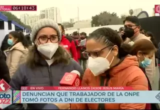 Elecciones 2022: Denuncian que trabajador de la ONPE tomó foto de DNI de electores