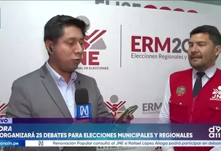 JNE organizará 25 debates para elecciones regionales y definirá participación de Rafael López Aliaga en Lima