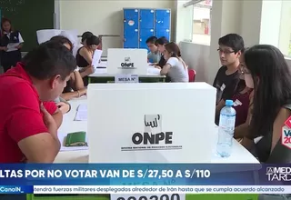 Elecciones 2026: multas por no votar este domingo van S/110