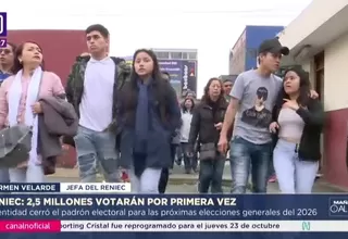 Elecciones 2026: Más de 2 millones votarán por primera vez
