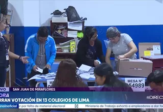 Elecciones: culminó ampliación de votación en 13 colegios de Lima