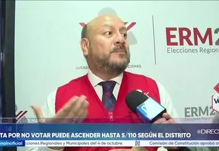 Elecciones regionales y municipales 2026: ¿cuánto es la multa por no votar y qué pasa si no cumplo como miembro de mesa?