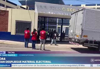 Elecciones regionales y municipales 2026: material electoral llega a locales de votación de Tacna