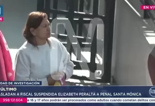Elizabeth Peralta fue trasladada al penal Santa Mónica