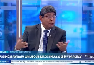 Elmer Cuba: No podemos pagar a un jubilado un sueldo similar al de su vida activa