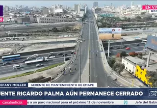 Emape: Puente Ricardo Palma aún permanecerá cerrado