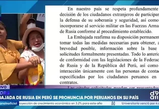 Embajada de Rusia habilita canales por casos de peruanos en su país