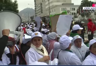 Emolienteros protestan contra la Municipalidad de Lima por reubicación