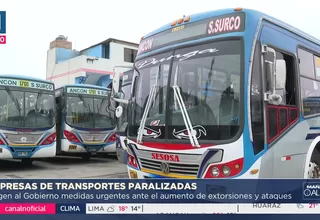 Empresas de transporte paralizan servicios por extorsiones