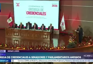 Entrega de credenciales a senadores y parlamentarios andinos