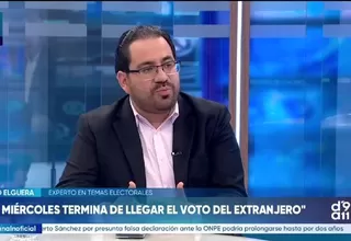 Enzo Elguera: “El miércoles termina de llegar el voto extranjero”