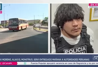 Erick Moreno será extraditado mañana desde Paraguay al Perú