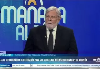 Ernesto Blume: TC debe evaluar si se justificó prisión preventiva de Cerrón