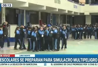 Escolares se preparan para simulacro multipeligro 