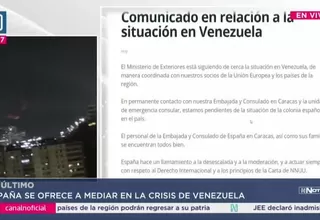 España se ofrece a mediar en la crisis de Venezuela