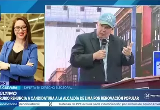 Especialista advierte que renuncia de Luis Rubio a su candidatura a la alcaldía de Lima evidencia una "reelección encubierta"