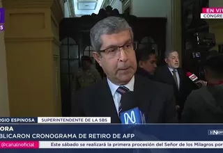 Espinosa: Octavo retiro de AFP debilita fondos de jubilación