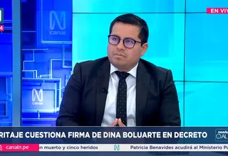 Benji Espinoza advierte que Dina Boluarte podría afrontar cargos por falsedad genérica