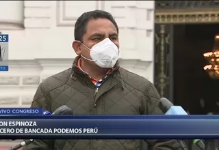 Espinoza: "El sábado nos vamos a reunir para tomar una posición sobre la vacancia"