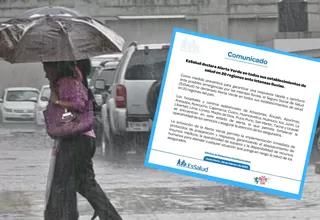 EsSalud activa alerta verde en establecimientos por lluvias