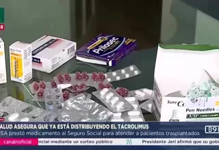 EsSalud asegura que ya está distribuyendo el tacrolimus prestado