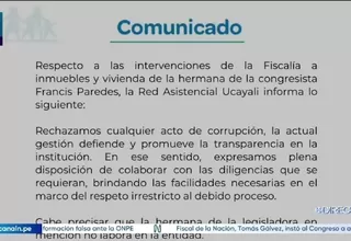 EsSalud rechazó actos de corrupción y aseguró colaboración con la Fiscalía luego de los allanamientos